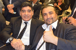 Il salutatore dei vip con Diego Armando Maradona