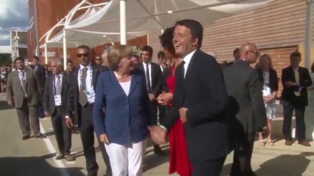 Matteo Renzi e Angela Merkel