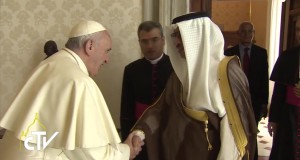 Incontro in Vaticano tra Papa Francesco e Jaber Mubarak Al-Hamad Al-Sabah