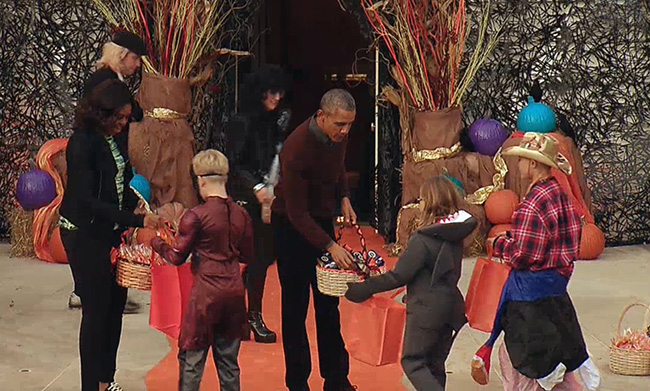 Festa di Halloween con Barack Obama e la First Lady Michelle