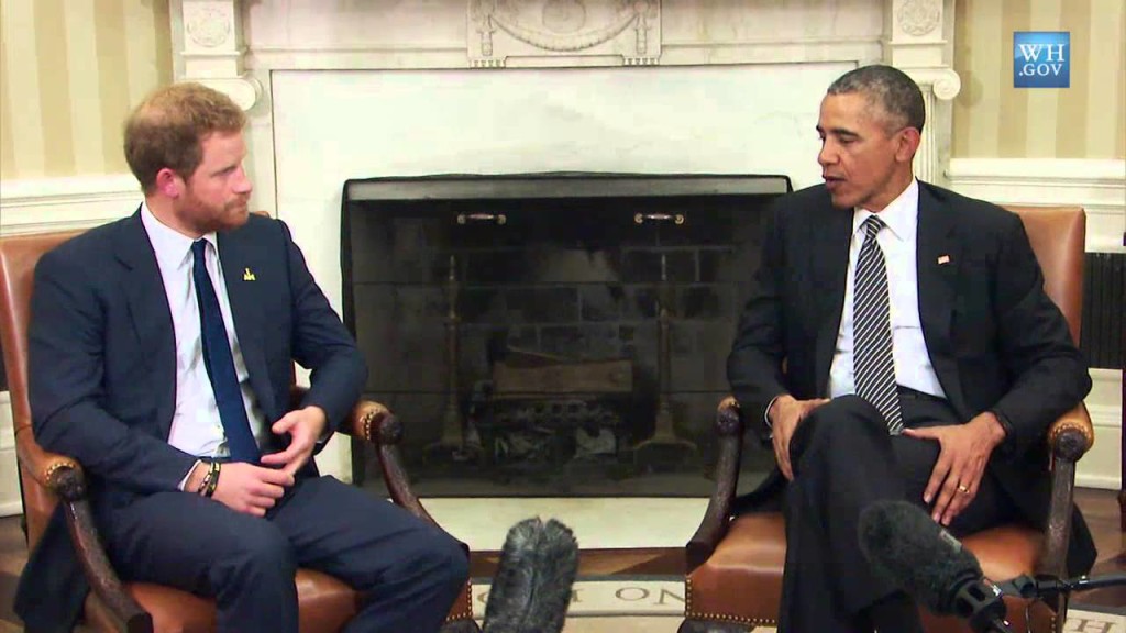 Il presidente degli Stati Uniti incontra il principe Harry