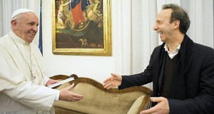 Papa Francesco e Roberto Benigni