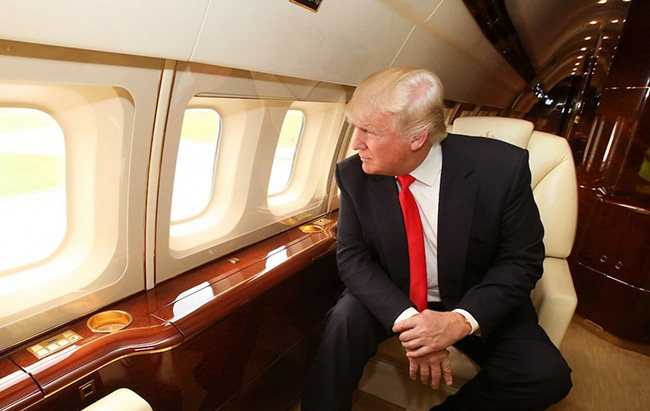 L'aereo privato di Donald Trump