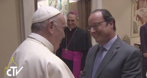 Papa Francesco incontra il presidente francese Hollande