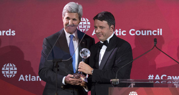 Matteo Renzi riceve il premio Global Citizen a New York