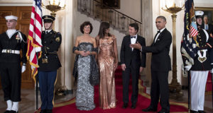 Cerimonia di accoglienza alla cena di Stato presso la Casa Bianca