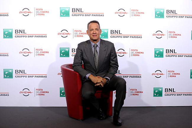 Tom Hanks alal Festa del Cinema di Romaiera al festival di Roma