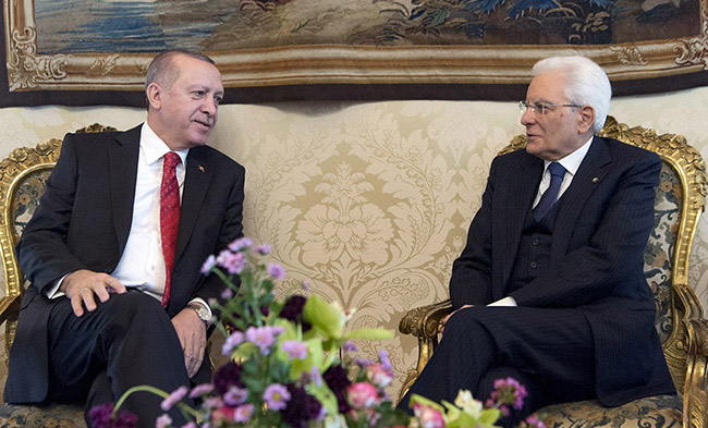Sergio Mattarella incontra il Presidente turco Erdogan