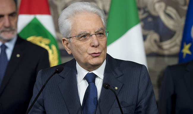 Il Presidente della Repubblica Sergio Mattarella