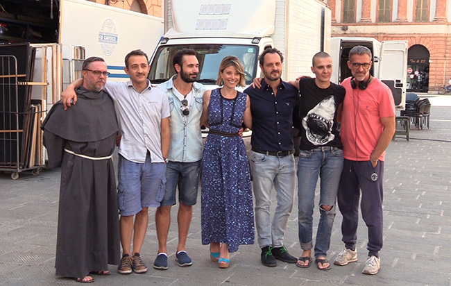 Set del film Nati 2 Volte con Fabio Troiano ed Euridice Axen