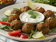Un secondo alternativo: polpette di lenticchie e verdure con salsa tzatziki Ricette vegetariane