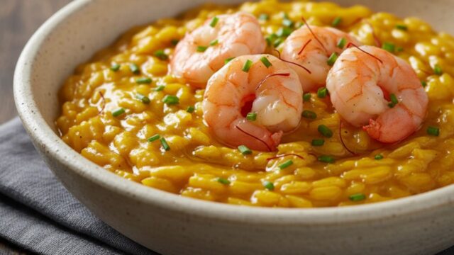 Ricetta risotto gamberi e zafferano