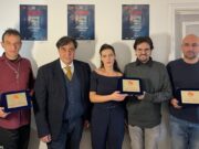 Bloody Festival Roma: ecco tutti i vincitori della settima edizione Dario Almerighi, Sergio Romoli, Veronica Giulia Camilli, Aldo Ennio Marrali e Angelo D'Agata, premiati al Bloody Festival Roma