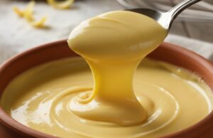 Crema pasticcera tornata liquida in frigo: l’errore enzimatico della cottura incompleta Crema pasticcera vellutata e lucida, giallo intenso, servita in una ciotola rustica pronta per essere gustata.