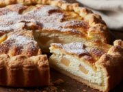 Crostata di ricotta Romana e pere: il cuore caldo della pasticceria campana