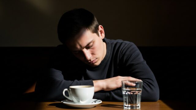 Volto in ombra che riflette esaurimento emotivo dopo aver subito un attacco da psico-vampiri.