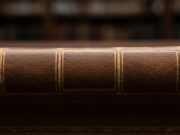 Avete mai toccato un libro fatto di pelle umana? Le biblioteche dell’orrore esistono davvero Dettaglio della rilegatura in pelle di un libro antico e macabro. Biblioteche dell'orrore.