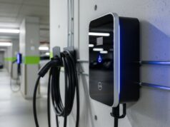 Ricarica elettrica in condominio: la nuova legge che semplifica l’installazione delle colonnine private Wallbox per ricarica auto elettrica installata in un garage condominiale, simbolo della nuova normativa.