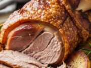 Zero attese: stinco con patate, la ricetta furba che salva la cena senza rinunciare al gusto Stinco di maiale arrosto succulento con patate dorate croccanti, servito su piatto rustico per una cena veloce.