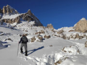 Settimane Nordiche al Cyprianerhof: sport, spa e Dolomiti gourmet Escursione con le ciaspole verso il Rifugio Roda di Vael (Rotwand), nel gruppo del Catinaccio (Dolomiti)