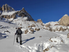 Settimane Nordiche al Cyprianerhof: sport, spa e Dolomiti gourmet Escursione con le ciaspole verso il Rifugio Roda di Vael (Rotwand), nel gruppo del Catinaccio (Dolomiti)