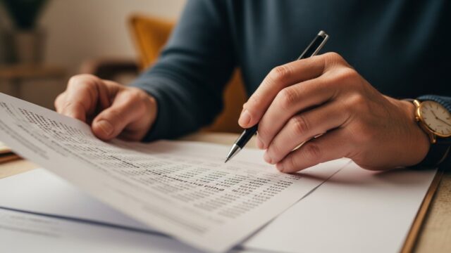 Pensionato controlla il cedolino della pensione INPS di febbraio 2026 per verificare importi e trattenute