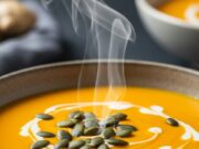 Vellutata di carote, zenzero e curcuma: la ricetta detox pronta in 20 minuti per sgonfiarsi con gusto Ciotola di vellutata detox di carote, zenzero e curcuma, cremosa e calda, guarnita con semi croccanti.