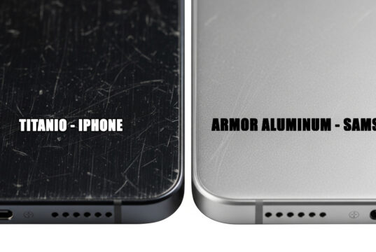 Samsung Galaxy S26 Ultra vs iPhone 16 Pro Max: il limite termico del titanio e l’usura hardware Dettaglio macro confronto usura telaio titanio iPhone 16 Pro Max e Armor Aluminum Samsung Galaxy S26 Ultra