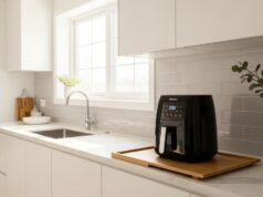 L’errore che fai con la friggitrice ad aria e che ti sta rovinando i mobili della cucina Friggitrice ad aria distanziata in sicurezza dal muro della cucina