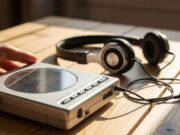 Il ritorno dei CD Audio nel 2026: perché i vecchi lettori suonano meglio dello streaming Lettore CD vintage argento appoggiato su un tavolo di legno illuminato dal sole con cuffie con filo