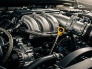 I 3 errori di manutenzione auto che distruggono il motore in silenzio Dettaglio meccanico del vano motore di una vettura moderna con focus sulla pulizia e manutenzione dei componenti.