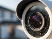 Telecamere Wi-Fi e falsi allarmi notturni: come risolvere le notifiche continue senza disattivare il sensore Telecamera di sicurezza esterna con lente opacizzata e ragnatele illuminate dai sensori notturni
