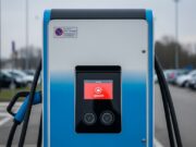 Colonnine elettriche rotte in Italia: il 15% non funziona e nessuno lo dice Colonnina di ricarica elettrica con schermo rosso di errore in un parcheggio italiano