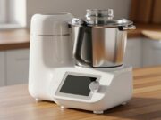Monsieur Cuisine Compact Lidl a 199 euro: cosa non ti dicono prima di comprarlo Robot da cucina compatto bianco con boccale in acciaio e coperchio trasparente su piano di legno in cucina moderna