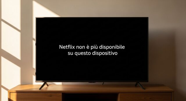 Televisore con messaggio Netflix non è più disponibile su questo dispositivo