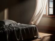 Come dormire con il caldo: l’errore che fai ogni sera e che ti tiene sveglio per ore Camera da letto con letto disfatto e finestra aperta con tenda mossa dall'aria calda estiva