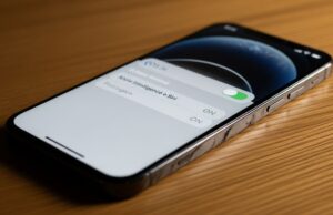 Apple Intelligence sul tuo iPhone: cosa attivare adesso che sta per cambiare tutto iPhone moderno su scrivania in legno con schermata Impostazioni che mostra la voce Apple Intelligence e Siri con toggle verde attivo