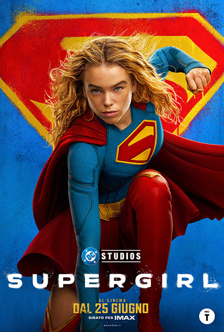 Poster ufficiale italiano di Supergirl (2026) con Milly Alcock in costume al cinema dal 25 giugno