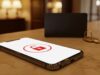 Il Wi-Fi gratuito dell’hotel nasconde un rischio per i tuoi dati: ecco come proteggerti in vacanza Smartphone su bancone di marmo di un hotel con icona di lucchetto rosso aperto sullo schermo, simbolo del rischio del wifi gratuito in vacanza