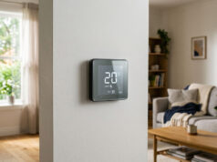 Il gas in vista dell’inverno tra consumi, approvvigionamenti e nuove abitudini degli italiani Termostato da parete moderno che segna 20 gradi in un salotto ordinato.